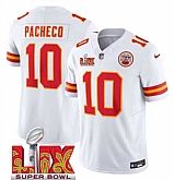 Men & Women & Youth Kansas City Chiefs #10 Isiah Pacheco White 2025 Super Bowl LIX Patch F.U.S.E. Vapor Limited Stitched Jersey,baseball caps,new era cap wholesale,wholesale hats